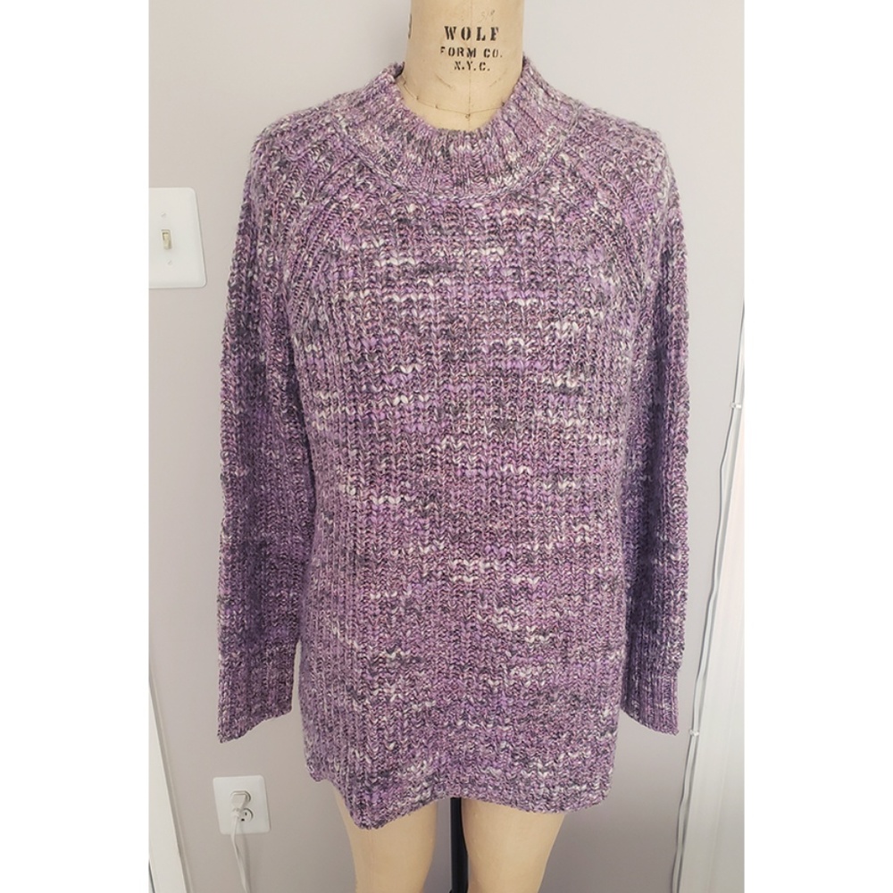 RUFF HEWN LAVENDER & GRAY SWEATER SIZE XL